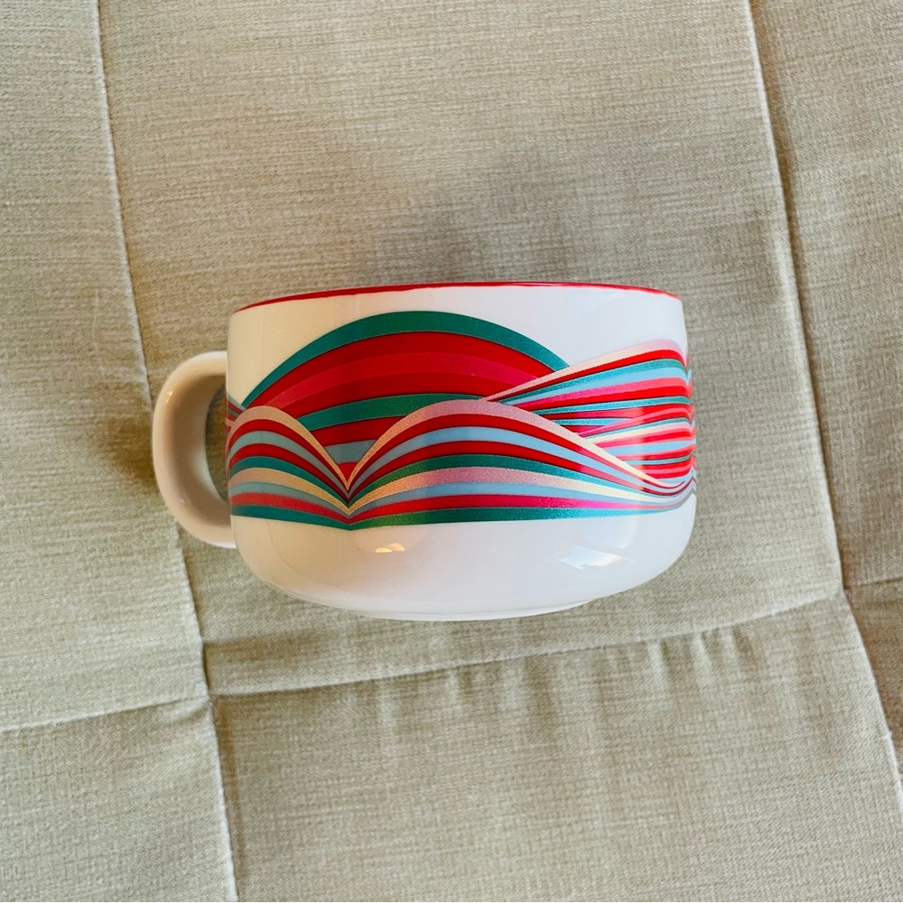 Starbucks White Red Green Coffee Mug